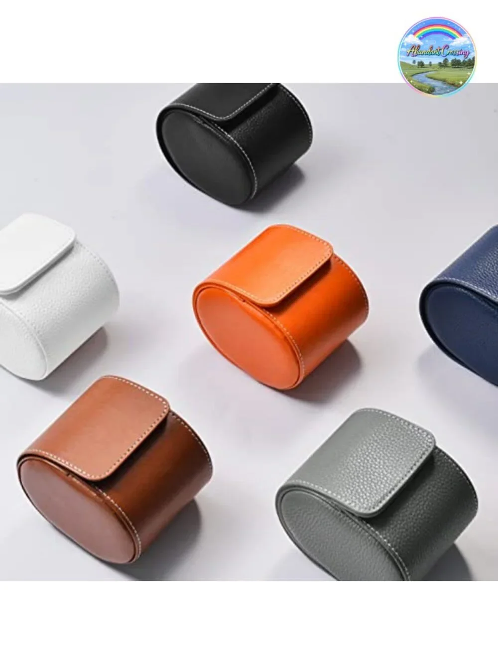 Leather Single Watch Case Travel Organizer for Men Women Jewelry Roll Case